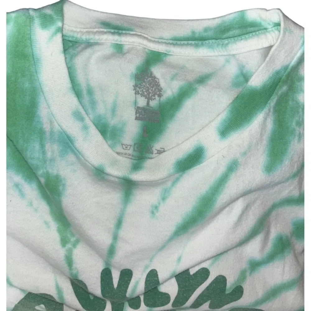 Vintage-Style Green Tie-Dye Arbor Collective Graphic T-Shirt 10 Years 2012–2022